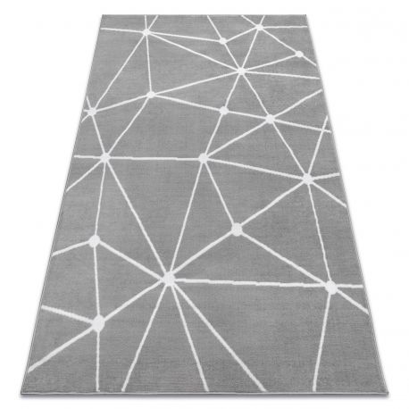 Tapis SIZAL FLAT 48607637 Carrés Losanges gris / crème