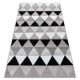 Alfombra SPRING 20414332 Sisal triángulos, bucle - gris / crema