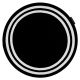 Tapis HAMPTON Cadre cercle noir