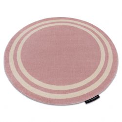 Teppich HAMPTON Rahmen Kreis rosa