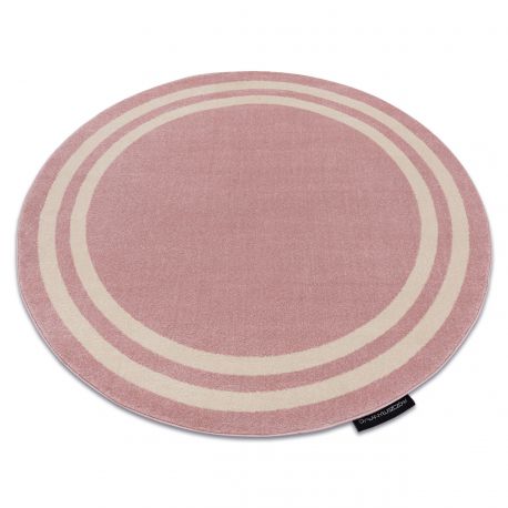 Kulatý koberec HAMPTON Rám růžový 