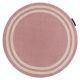 Teppich HAMPTON Rahmen Kreis rosa