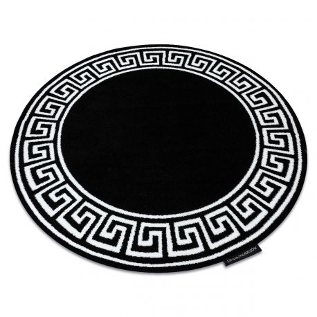 Kulatý koberec HAMPTON Grecos Řecký, černý 