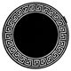 Teppich HAMPTON Grecos Kreis schwarz