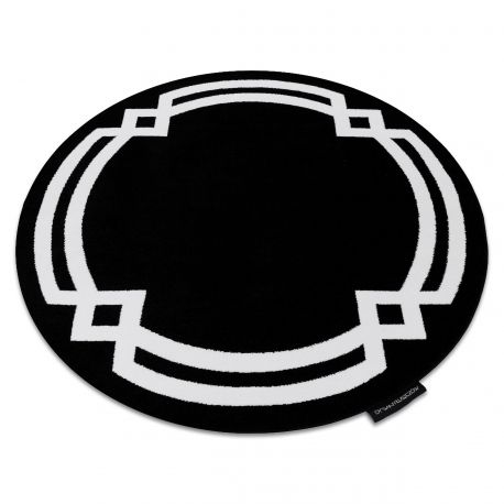 Teppich HAMPTON Lux Kreis schwarz