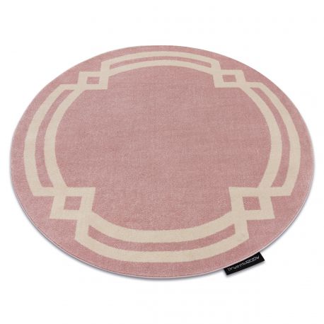 Kilimas HAMPTON Lux Apskritas kilimas rožinė