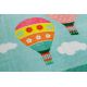 Koberec PLAY balóny, mraky G3426-2 zelená, protišmykový 