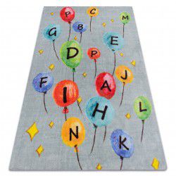 Килим COLOR 19676369 SISAL Рядки, трикутники бежевий / синій