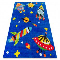 Alfombra PLAY Cosmos Cohetes Planetas G3420-1 azul