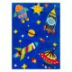 Tæppe PLAY Cosmos planetariske raketter G3420-1 blå skridsikker