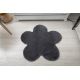Carpet NEW DOLLY flower G4372-1 grey anthracite IMITATION OF RABBIT FUR
