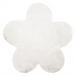 Matta NEW DOLLY flower G4372-3 vit IMITATION AV KANINSPEL