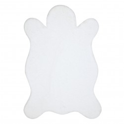 Tapis 60x90 cm NEW DOLLY peau G4368-3 blanc IMITATION DE FOURRURE DE LAPIN