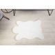 Tæppe 60x90 cm NEW DOLLY hud G4368-3 hvid IMITERET KANINPELS