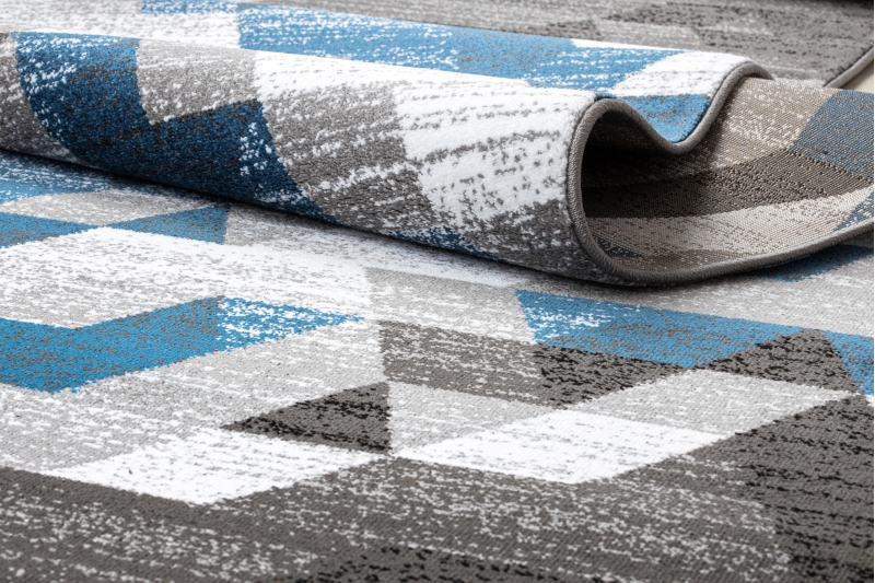 Corredor INTERO TECHNIC 3D Diamantes Triángulos azul - Alfombras de