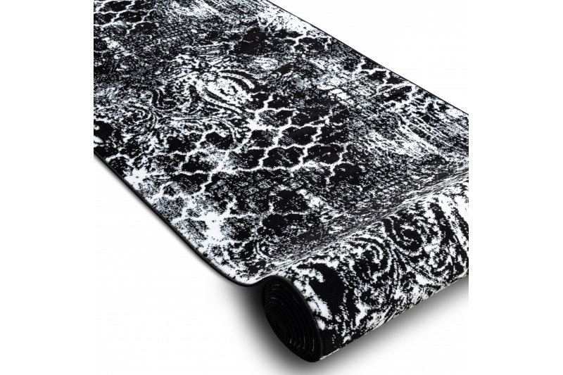 Corredor RETRO HE190 negro / crema Vintage - Alfombras de pasillo modernas