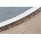 Apskritas kilimas BUNNY taupe smėlio spalvos Triušio kailio imitacija