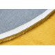 Modern GLOSS covor cerc 6776 85 stilat, cadru, grecesc negru / fildeş