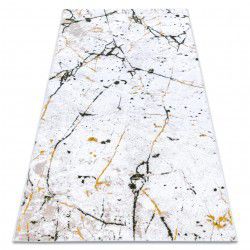 Dywan TULS nowoczesny, strukturalny, frędzle 51242 Ramka kość słoniowa / niebieski