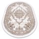 Teppich ACRYL DIZAYN Oval 143 elfenbein / dunkelbeige