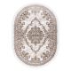Teppich ACRYL DIZAYN Oval 143 elfenbein / dunkelbeige