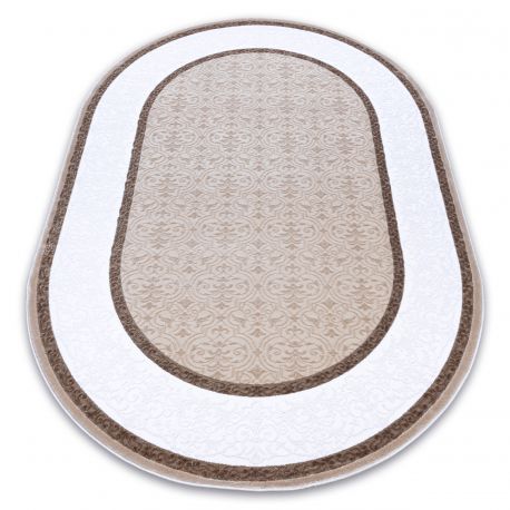 Tappeto TULS strutturale, frange 51231 vintage avorio / grigio