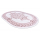 Teppe akryl DIZAYN oval 142 elfenben / rosa