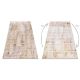 Tapete moderno TULS estrutural, franjas 51248 cinzento