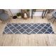 Alfombra, alfombra de pasillo BERBER CROSS gris – para la cocina, entrada, pasillo 