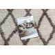 Okrúhly koberec BERBER BENI krémová - strapce, Maroko, Shaggy