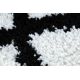 Kulatý koberec BERBER TROIK, bílá - střapce, Berber, Maroko, Shaggy