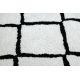 Kulatý koberec BERBER TROIK, bílá - střapce, Berber, Maroko, Shaggy