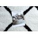 Kilimas BERBER CROSS Apskritas kilimas balta kutai berberinis marokietiškas purvinas
