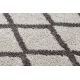 Kulatý koberec BERBER TROIK, krémový - střapce, Maroko, Shaggy