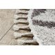Okrúhly koberec BERBER TROIK, krémová - strapce, Maroko, Shaggy