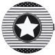 Kilimas PETIT STAR žvaigždė Apskritas kilimas pilka