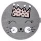 Teppe PETIT CAT krone sirkel grå