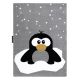Kinderteppich PETIT PENGUIN PINGUIN SCHNEE grau