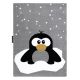 Preproga PETIT PENGUIN Pingvin, sneg siva