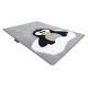 Tæppe PETIT PENGUIN pingvin sne grå