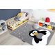 Kinderteppich PETIT PENGUIN PINGUIN SCHNEE grau