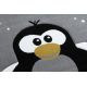 Dywan PETIT PENGUIN PINGWIN ŚNIEG szary