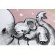 Tæppe PETIT TRUMPET Telefantstamme elefant STJERNER lyserød