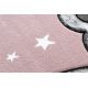 Tæppe PETIT TRUMPET Telefantstamme elefant STJERNER lyserød