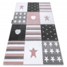 Alfombra PETIT TEENY CORAZÓN ESTRELLAS Los animales rosado