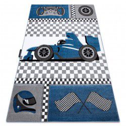 Kinderteppich PETIT RACE FORMULA 1 BOLID AUTO blau