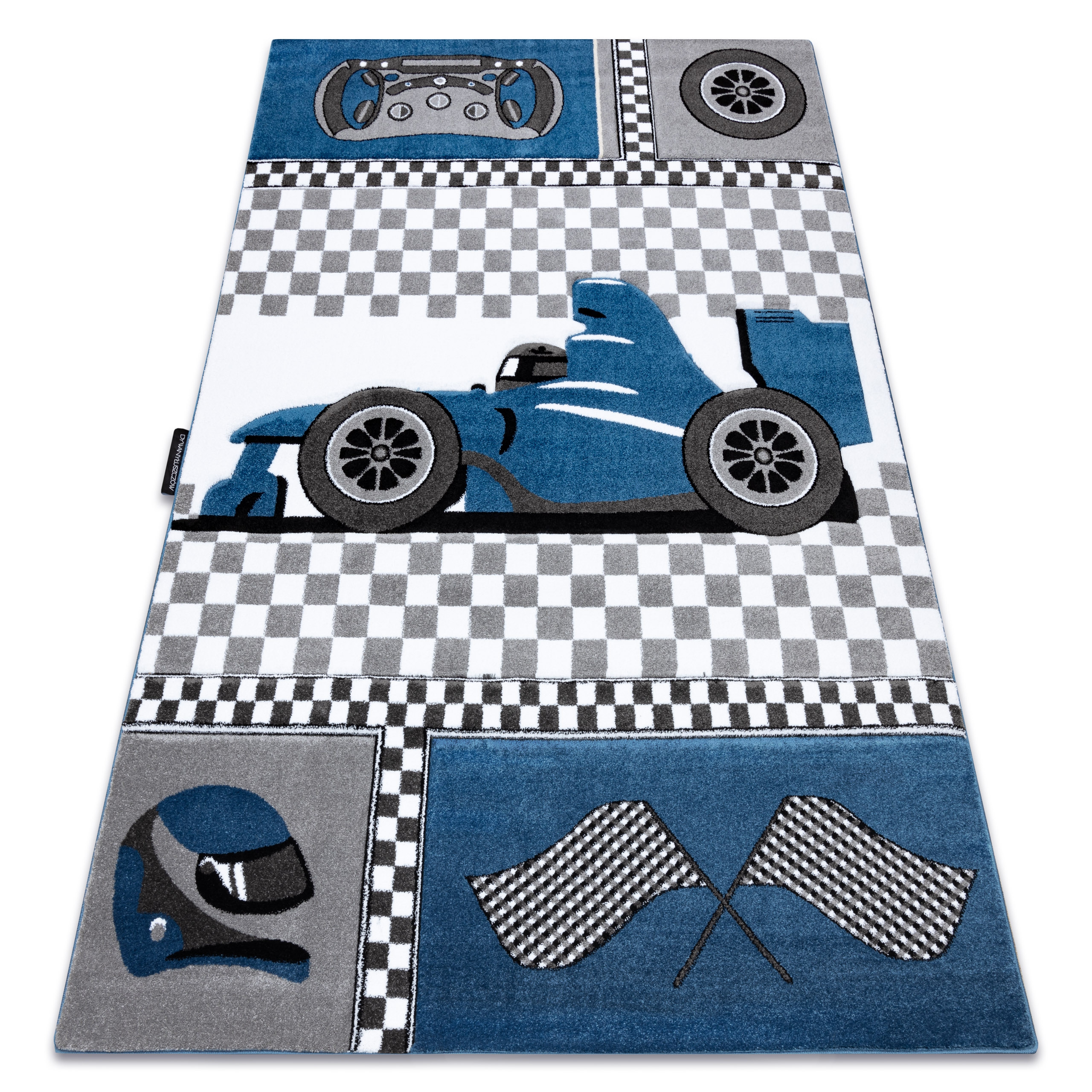 Tapijt RACE auto FORMULE 1 AUTO blauw - Petit