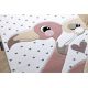 Tæppe PETIT FLAMINGOS flamingoer hjerter fløde