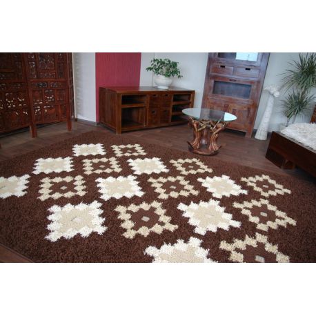 Carpet TRIPLEX BARID dark brown