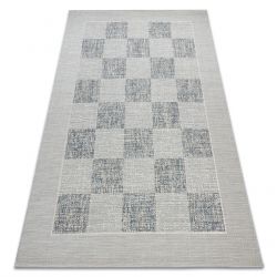 Alfombra sisal FORT 36217051 tablero de ajedrez azul / beige